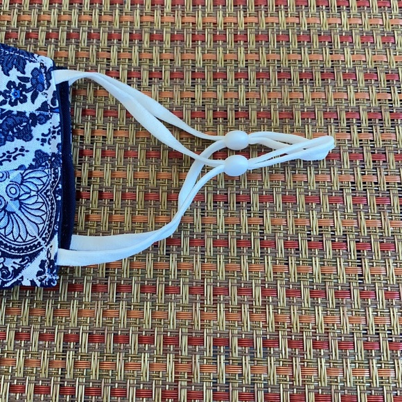 Blue Flower Spring Face Mask - Picture 3 of 5